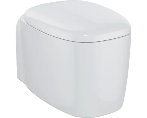 Wand-WC VitrA Plural Flush 2.0 Tiefspüler ohne Spülrand weiß glänzend mit Beschichtung ohne WC-Sitz 7830B403-0075