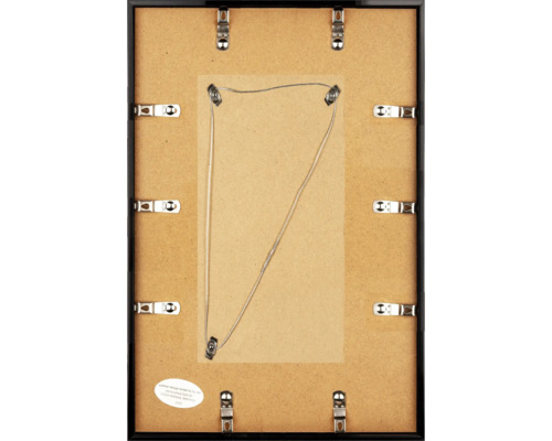 Dos d''une image encadrée avec fil de suspension