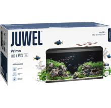 Juwel Aquarium Primo 110 LED 2.0 inkl. Abdeckung, Bioflow Super Filter, Eccoflow Pumpe, AquaHeat Pro, NovoLux LED ca. 81 x 36 x 43,5 cm, ca. 110 l schwarz