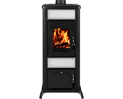 Poêle Janos corps gris revêtement stéatite 5,6 kW Poêle Janos corps gris revêtement stéatite 5,6 kW