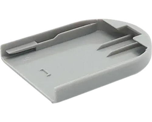 Grauer Enddeckel aus Kunststoff