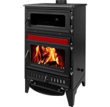 Poêle à bois avec compartiment four et feu