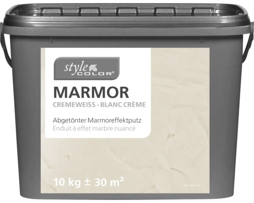 Enduit à effet marbre nuancé StyleColor MARBRE blanc crème 10 kg