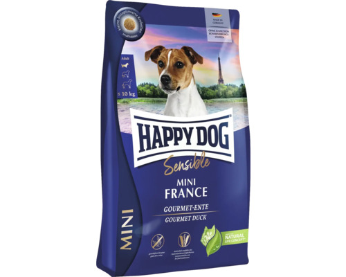 Croquettes pour chiens HAPPY DOG Sensible Mini France 4kg Happy Dog Sensible Mini France Nourriture sèche pour chiens de petites races