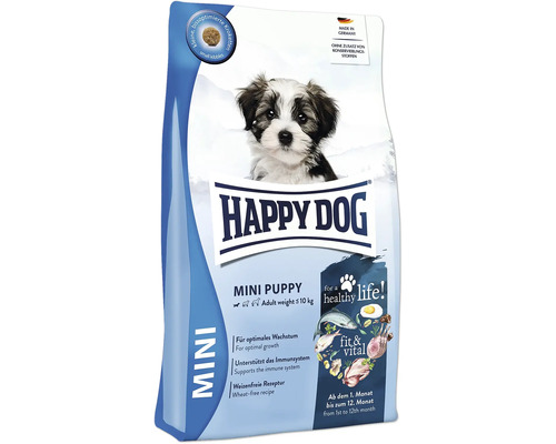 Croquettes pour chiens HAPPY DOG Fit&Vital Mini Puppy 4 kg Happy Dog Mini Puppy aliments secs pour petits chiens jusqu''à 10 kg