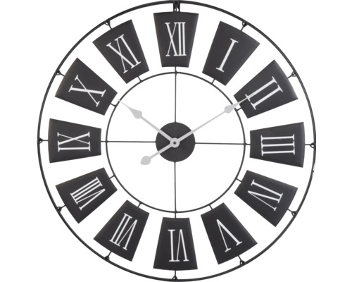 Horloge murale en métal avec chiffres romains Ø 70x2 cm