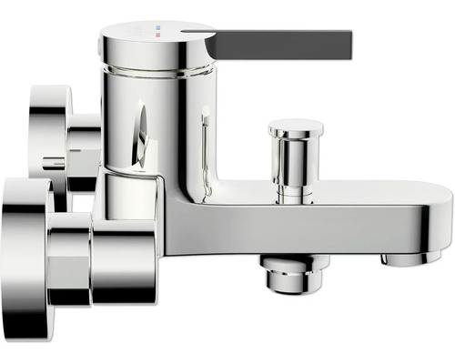 Mitigeur de baignoire chromé avec levier