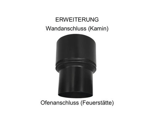 Extension de tuyau de poêle à granulés Bertrams Ø 80 mm revêtu par poudre noir 120 m