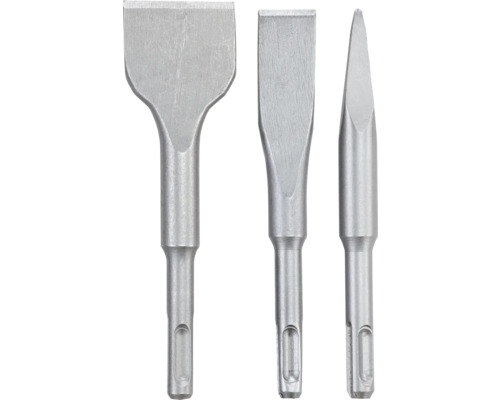 Jeu de trois burins pour perceuses