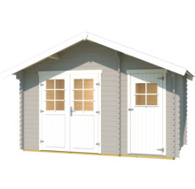 Gartenhaus aus Holz mit Doppeltür und Einzeltür