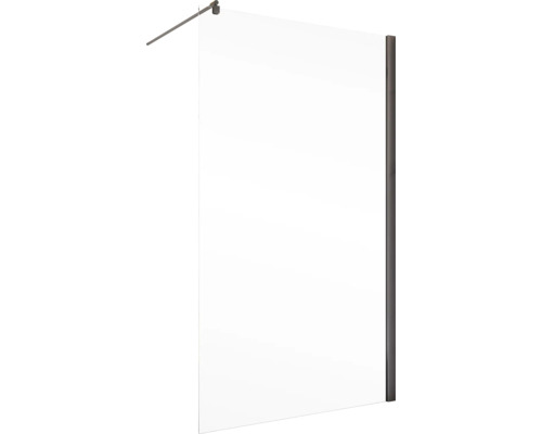 Duschwand aus Glas mit Beschlägen