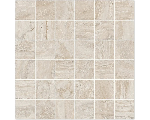 Mosaïque en grès cérame Palatino beige 30 x 30 x 0,9 cm