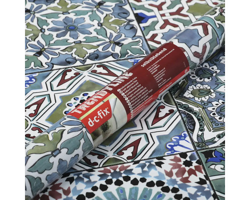 Rouleau de film décoratif autocollant avec motif de carreaux