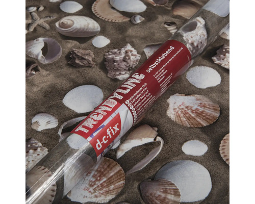 Rouleau de film décoratif autocollant avec motif de coquillages