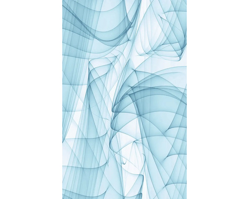 Abstrakte Darstellung mit blauen Linien und Kurven