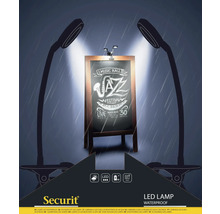 Lampe LED étanche avec pince pour éclairer des objets en extérieur