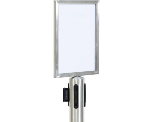 Absperrpfosten mit Informationsrahmen