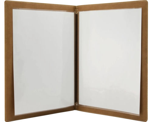 Offene Speisekarte mit Einsteckhüllen