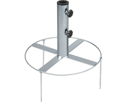 Sonnenschirmständer SOLUNA für Mastdurchmesser Rasendorn 35/38/48mm 1,5 kg, Metall, rund