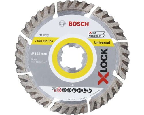 Twinpack Diamanttrennscheibe Bosch Standard for Universal Ø 125x22,23 mm, X-LOCK Aufnahme