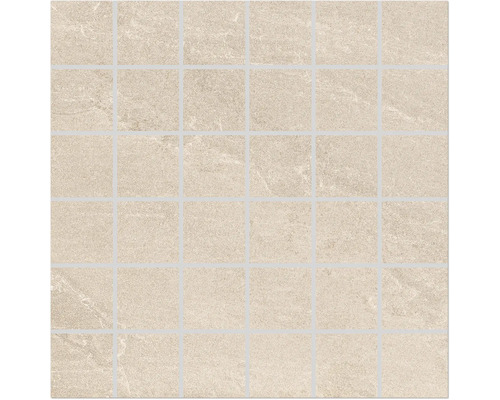 Mosaïque Meran crème 29,7 cm x 29,7 cm x 0,6 cm Mosaïque avec pierres carrées