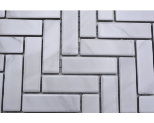 Mosaïque en céramique HB SO 10 Blanc 27.05x31.75 cm Mosaïque en marbre