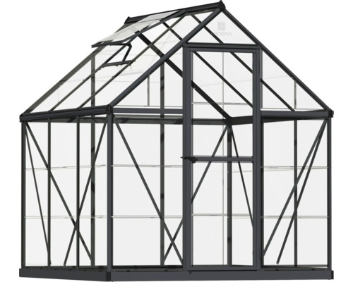 Serre avec verre et cadre en aluminium