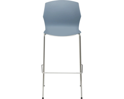 Tabouret de bar avec coque d''assise et structure métallique