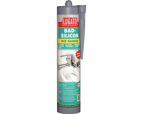 Silicone de salle de bains Lugato Comme du caoutchouc gris 310 ml