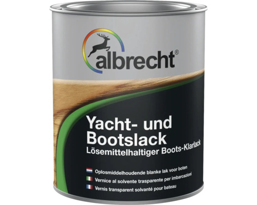 Laque pour bateaux et yachts Albrecht transparent 750 ml Albrecht Vernis pour yachts et bateaux en boîte