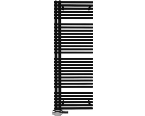 Radiateur design ROTHEIGNER PIPE 1095 x 496 mm noir raccord d'un côté, en bas