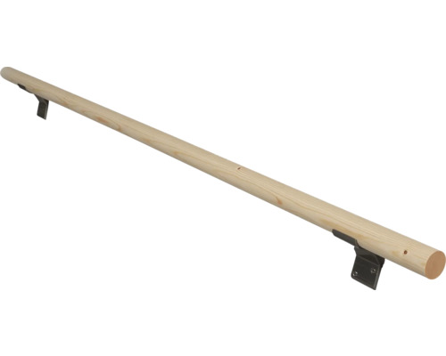 Set de main-courante Pertura épicéa Ø 40 mm L:1500 mm avec embout, console pour main courante Set de main-courante Pertura épicéa Ø 40 mm L:1500 mm avec embout, console pour main courante