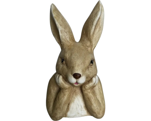 Figurine décorative Lafiora lapin assis 23 cm brun