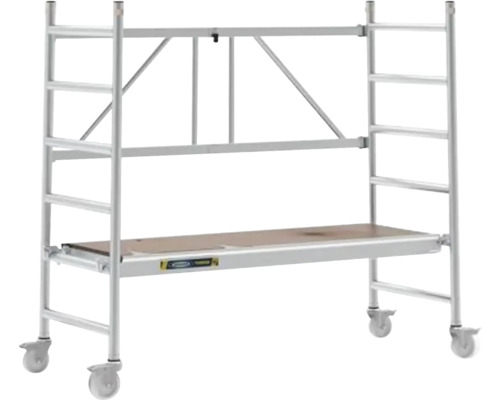 Module de base échafaudage mobile et pliant Werner Tower 3T aluminium 2,55 m Échafaudage roulant en aluminium avec plate-forme de travail