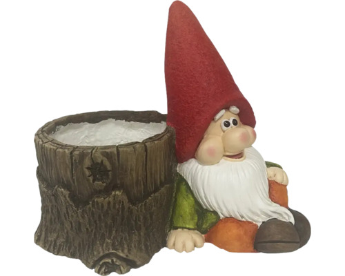 Jardinière nain de jardin avec motif de souche d''arbre