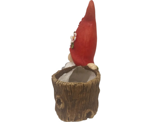 Gartenzwerg Pflanztopf in Baumstumpfoptik