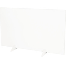 Cloison de bureau blanche avec pieds.