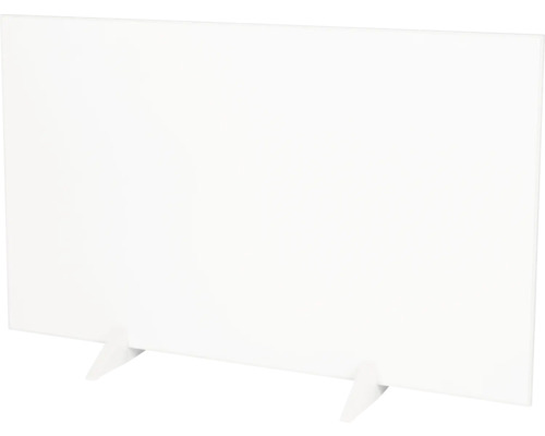 Cloison de bureau blanche avec pieds.