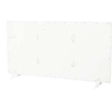 Vue arrière d''un chauffage infrarouge blanc avec pieds et supports muraux