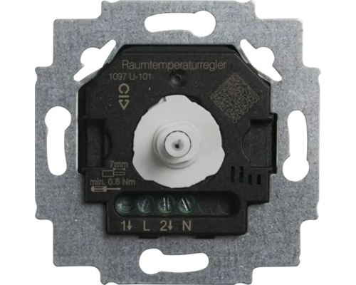 Thermostat d'ambiance électronique Busch-Jaeger 1097 U-101 insert contact inverseur noir