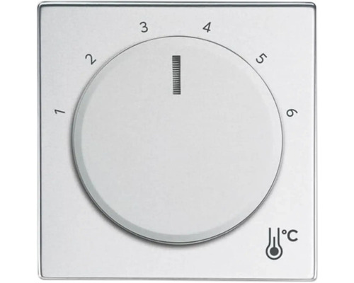 Plaque centrale unité de commande pour thermostat d'ambiance Busch-Jaeger 1794 R-83 1094 U + 1097 U Future Linear alu argent