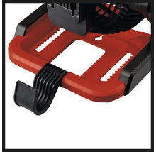 Vue détaillée d''une lampe Einhell avec poignée de transport et crochet de suspension