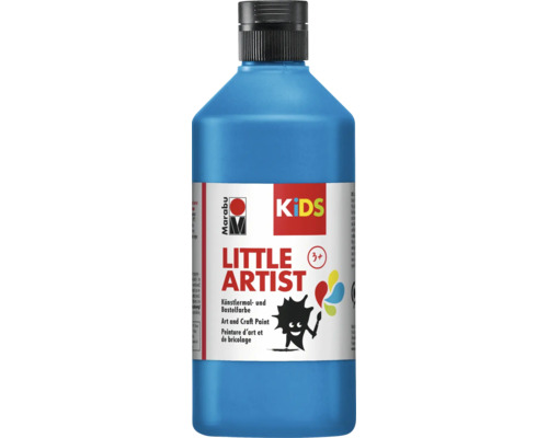 Marabu KiDS Little Artist blau 253 500 ml Flasche mit blauer Marabu Kids Little Artist Bastelfarbe