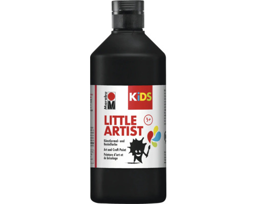 Marabu KiDS Little Artist schwarz 073 500 ml Marabu Little Artist Künstlerfarbe in einer schwarzen Flasche