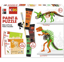 Kit Marabu KiDS Little Artist Paint & Puzzle dinosaure