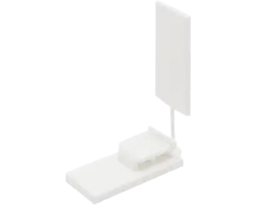 Support adhésif blanc pour store plissé SOLUNA Vario Delux sur mesure 4 pièces Porte-étiquette pour l''identification des produits