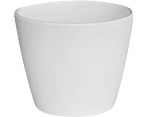Cache-pot Jarah céramique Ø 12 x 12 x 10 cm blanc