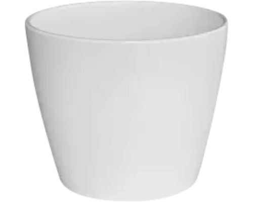 Cache-pot Jarah céramique Ø 12 h 10 cm blanc