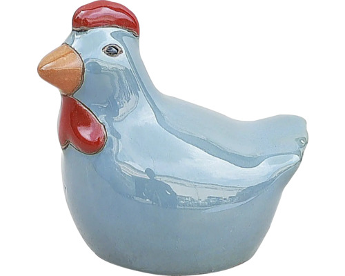 Figurine décorative Lafiora poulet 10 cm bleu