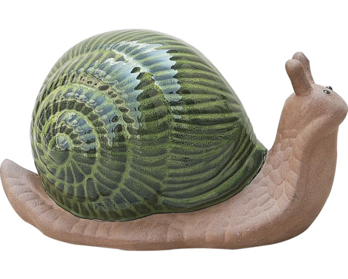 Figurine décorative Lafiora escargot 15cm vert